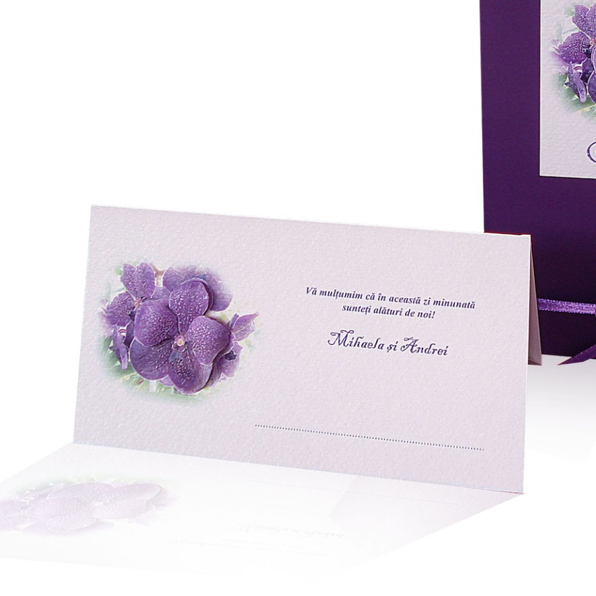 Plic Bani Nunta Cu Orhidee Paperart Invitatii De Nunta Si